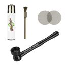 Mini Aluminium Pfeife 8,5 cm 4-teiliges Set
