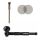 Super Heroes Metallpfeife 10 cm schwarz 3-teiliges Set
