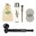 Super Heroes Metallpfeife 10 cm schwarz 5-teiliges Set