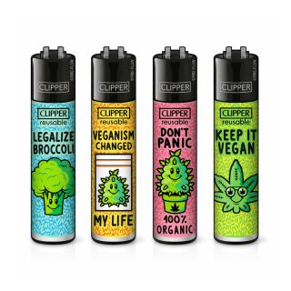 Clipper Feuerzeug Set 4 Stück Vegan Serie - Limited Lighter