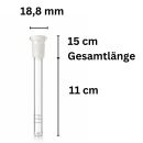 Glas Chillum Adapter 18,8 mm auf 14.5 mm Schliff 11 cm...