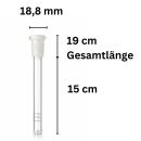 Glas Chillum Adapter 18,8 mm auf 14.5 mm Schliff 15 cm...