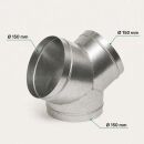 Y-Stück 150 mm Metall – Lüftung Y-Verbinder
