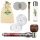 Schraub-Pfeife Metall Kunststoff und Holz 12 cm 6-teiliges Set