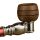 Schraub-Pfeife Metall Kunststoff und Holz 12 cm 6-teiliges Set