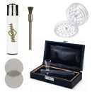 Glas-Pfeife im Koffer 10 cm 5-teiliges Set