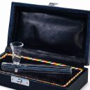 Glas-Pfeife im Koffer 10 cm 5-teiliges Set