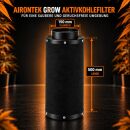 Airontek Aktivkohlefilter 600 m³/h 150 mm Flansch – 50 cm Geruchsfilter Growzelt