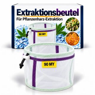 Extraktionsbeutel 90 My 20 Liter – Siebnetz Extraktion