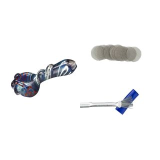 Glass Pipe 13,5 cm Bubbels in a set of 3 pieces