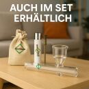Glas Pfeife 10 cm - Mit Leaf 3-teiliges Set