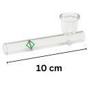 Glass Pipe 10 cm - Leaf Design
