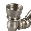 Metall-Pfeife Schräg 9 cm - Edle Weiß 4-teiliges Set