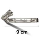 Metall-Pfeife Schräg 9 cm - Edle Weiß 4-teiliges Set