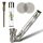 Metall-Pfeife Schräg 9 cm - Edle Weiß 4-teiliges Set
