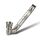 Metall-Pfeife Schräg 9 cm - Edle Weiß 4-teiliges Set