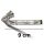 Metall-Pfeife Schräg 9 cm - Edle Weiß 4-teiliges Set