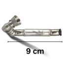 Metal Pipe Angled 9 cm - Elegant White 3-Piece Set