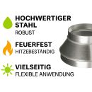Reducer Piece 100/125 mm Metal - Duct Adapter