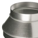 Reducer Piece 100/125 mm Metal - Duct Adapter