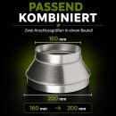 Reducer 160/200 mm Metal - Duct Adapter